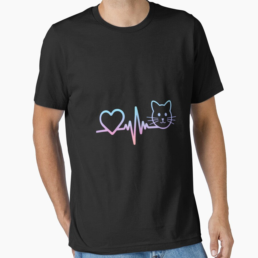 Heartbeat Cat Lover Women Animal Cute Cat by JonathalIngham