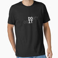 DO IT / DON'T QUIT (White Outline on Black) by STUDIO-72