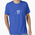 DO IT / DON'T QUIT (White Outline on Blue) by STUDIO-72