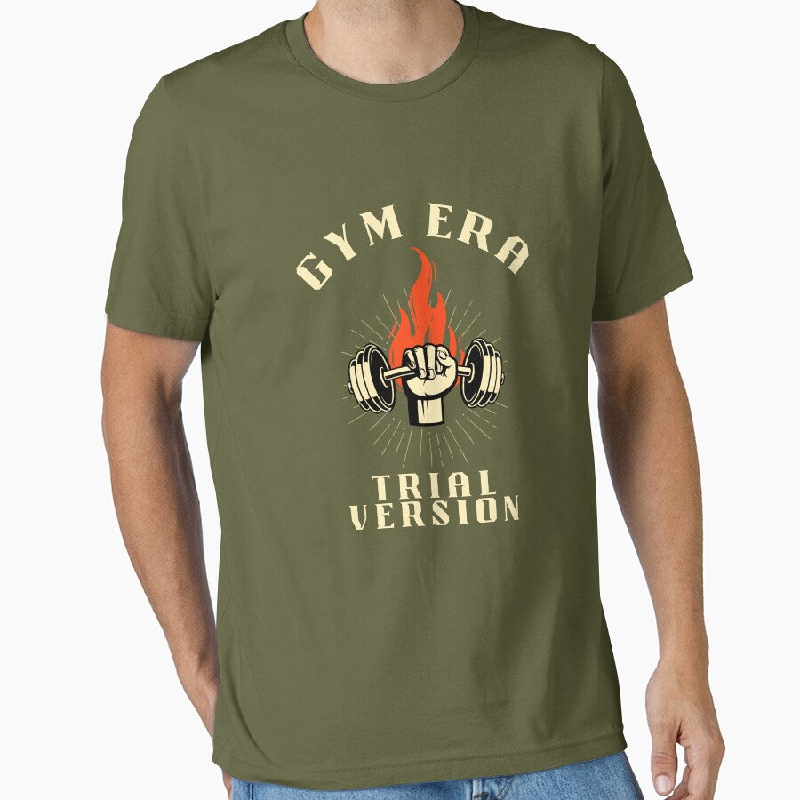 Gym Era (Trial Version) – Funny Beginner Fitness T-Shirt by The Firestarter T-shirt Store