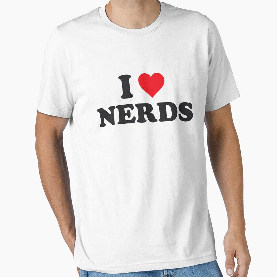 I Love Nerds Geek Typography Retro by AMICO77