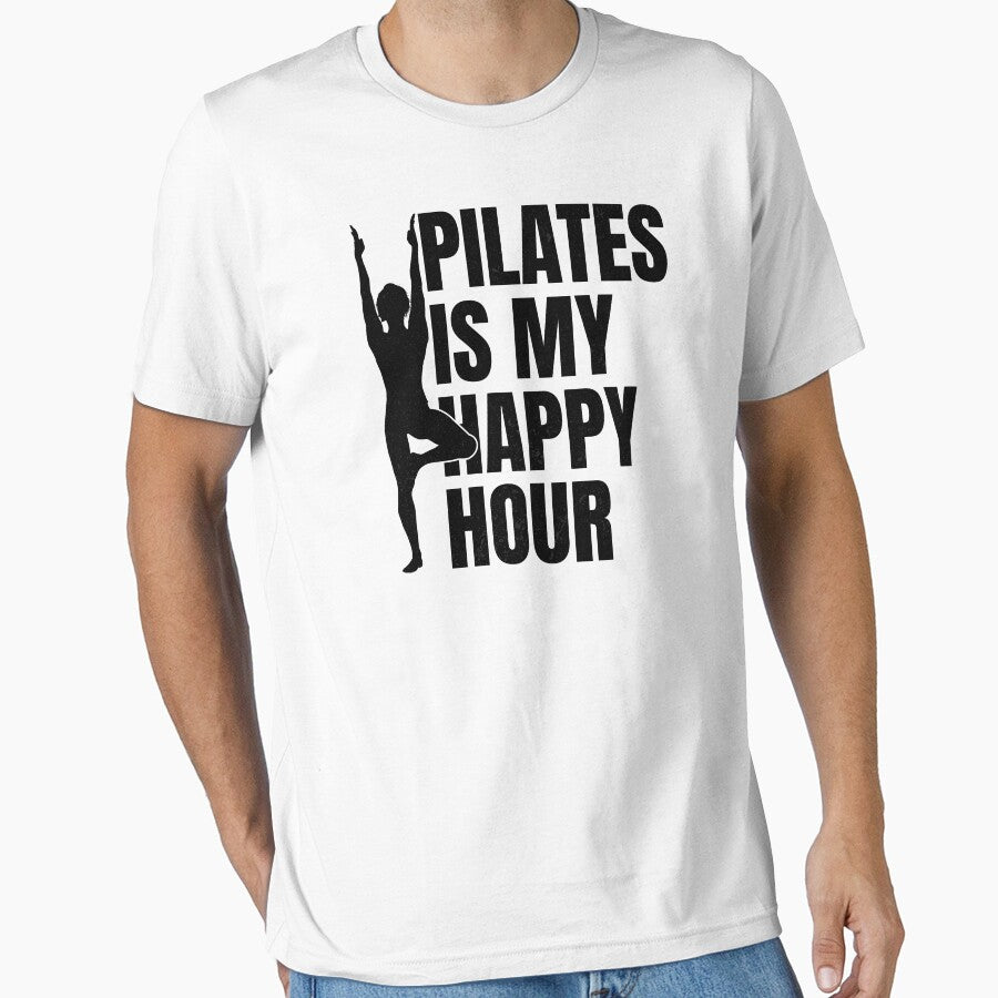 Pilates Is My Happy Hour Funny Pilates Workout Lovers by desimino