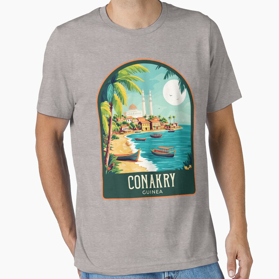 Conakry Vintage Travel Illustration by HomeLivingCo