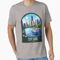 Chicago Vintage Travel Illustration by HomeLivingCo