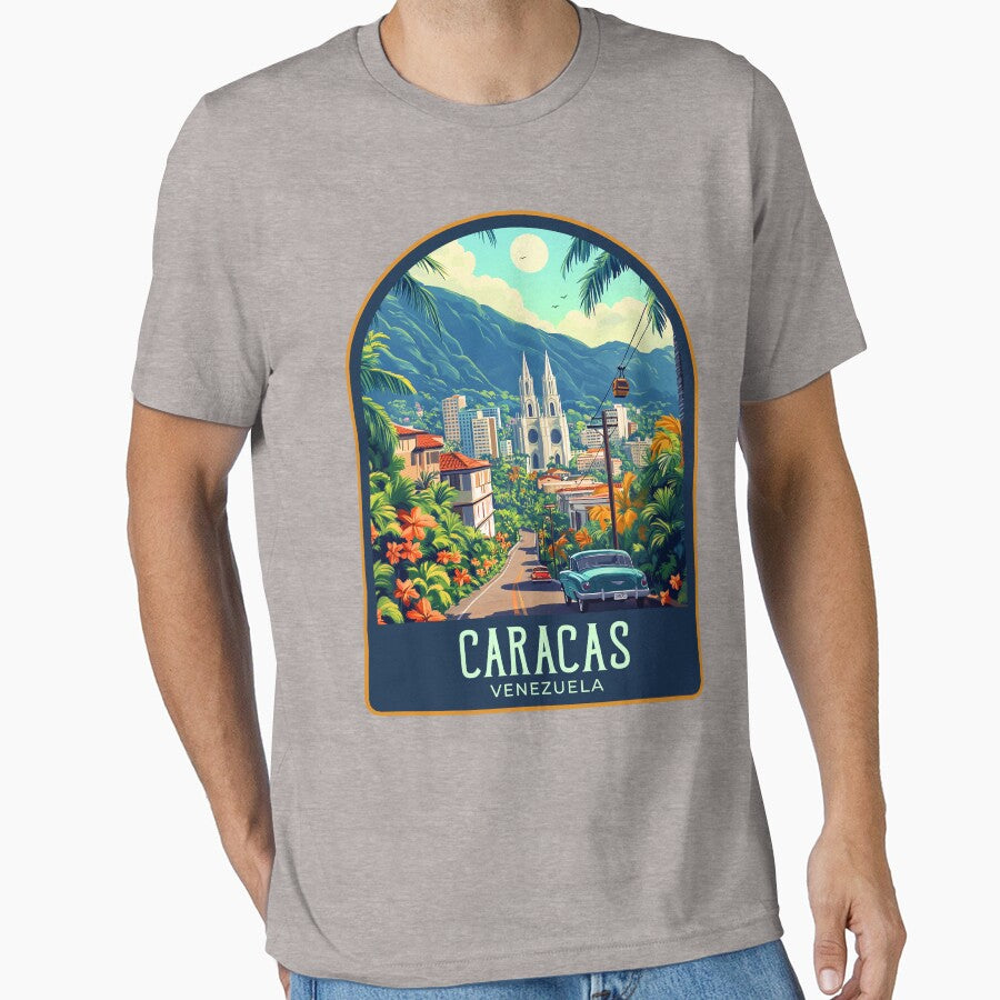 Caracas Vintage Travel Illustration by HomeLivingCo