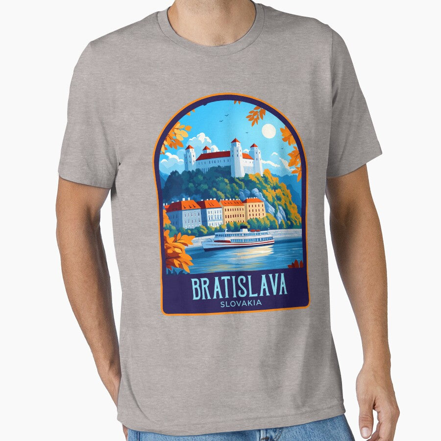 Bratislava Vintage Travel Illustration by HomeLivingCo