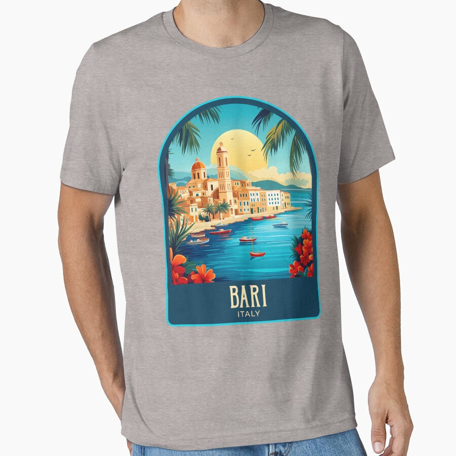 Bari Vintage Travel Illustration by HomeLivingCo