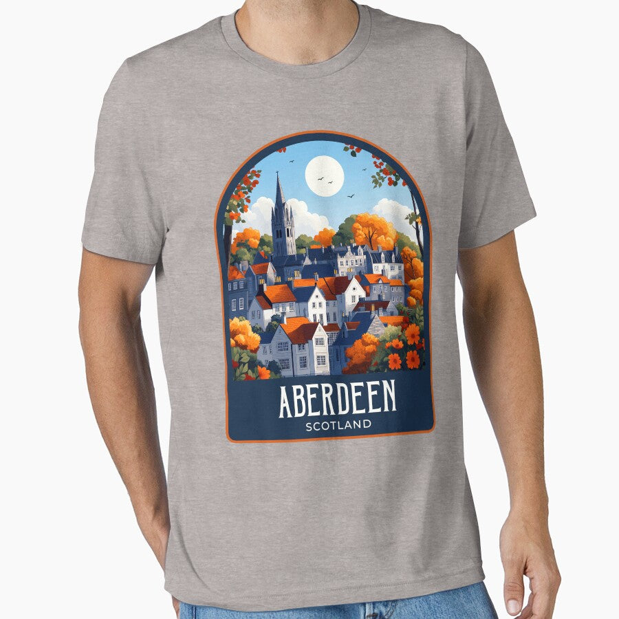 Aberdeen Vintage Travel Illustration by HomeLivingCo