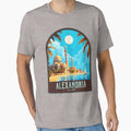 Alexandria Egypt Vintage Travel Illustration by HomeLivingCo
