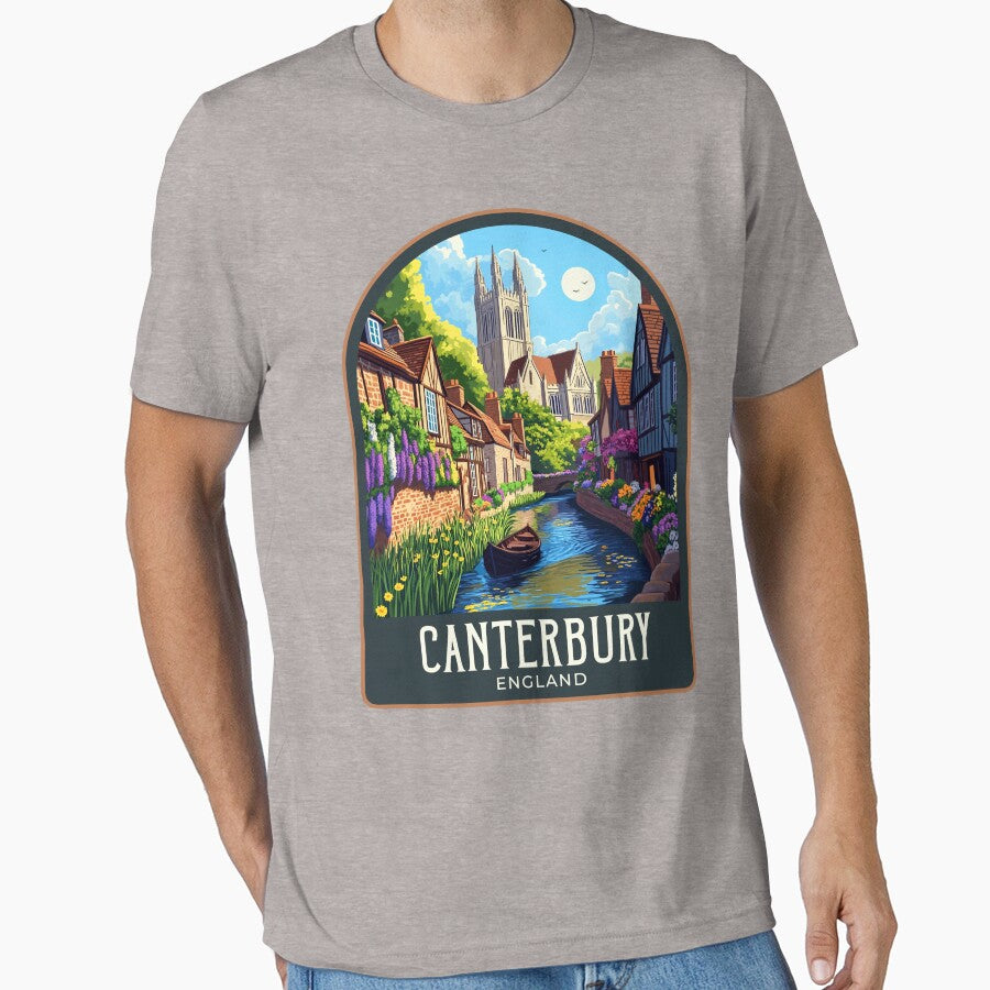 Canterbury  Vintage Travel Illustration by HomeLivingCo