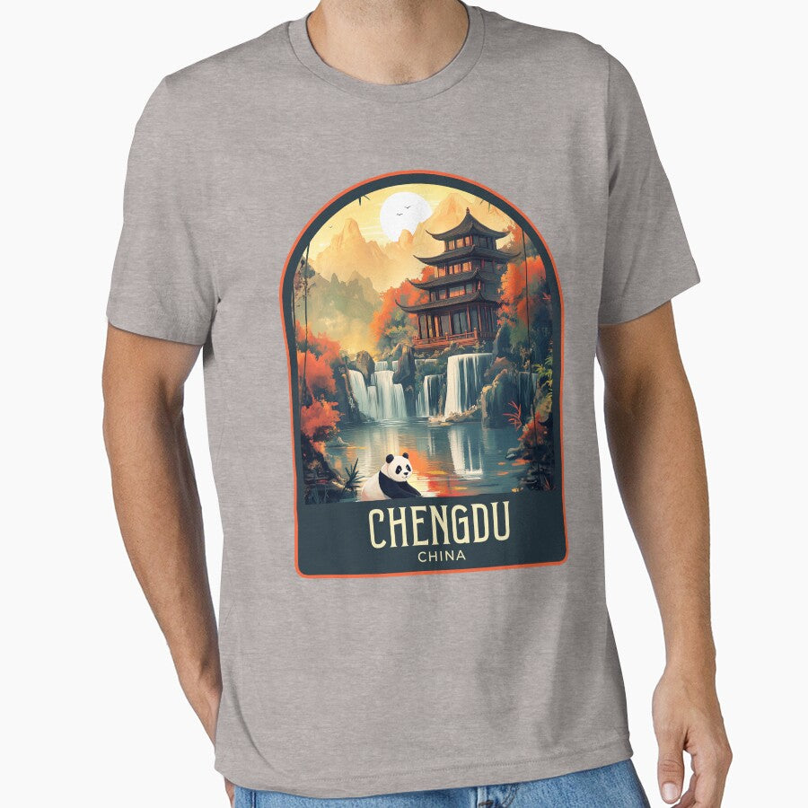 Chengdu Vintage Travel Illustration by HomeLivingCo