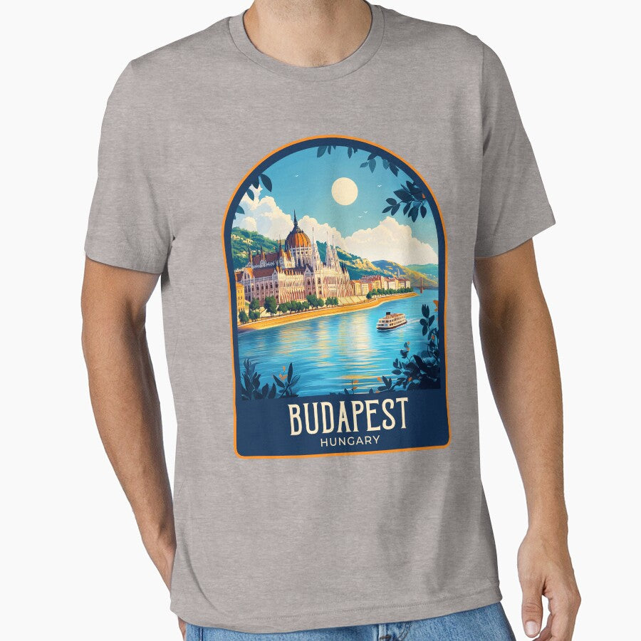 Budapest Vintage Travel Illustration by HomeLivingCo