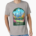 Charlotte North Carolina Vintage Travel Illustration by HomeLivingCo