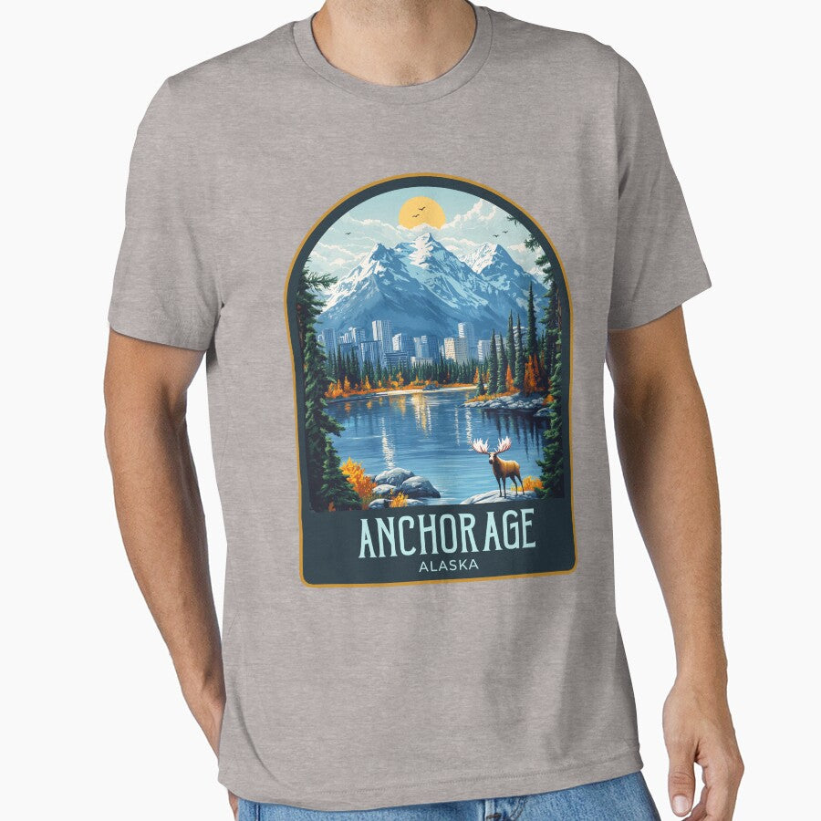 Anchorage Vintage Travel Illustration by HomeLivingCo