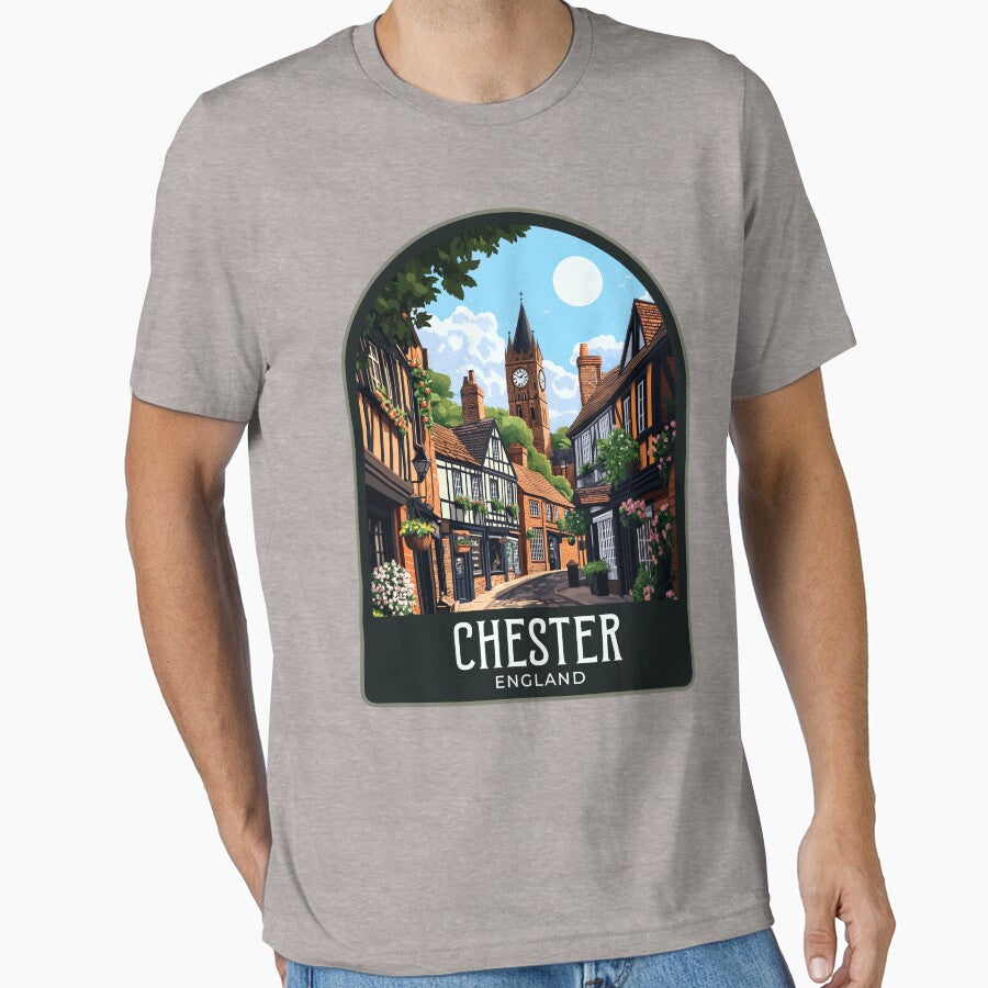 Chester Vintage Travel Illustration by HomeLivingCo