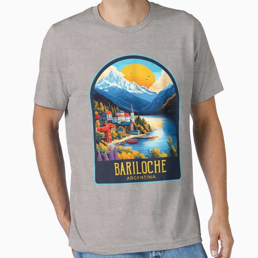 Bariloche Vintage Travel Illustration by HomeLivingCo