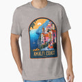 Amalfi Coast Vintage Travel Illustration by HomeLivingCo