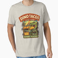 Dino Tacos Vintage Taco Stand Logo Funny Dinosaur Taco Shirt by GhostDawgs