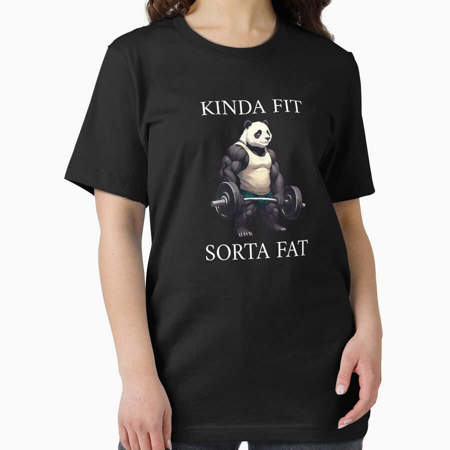Kinda Fit Sorta Fat Gym Panda Weightlifting by raccoon2opossum