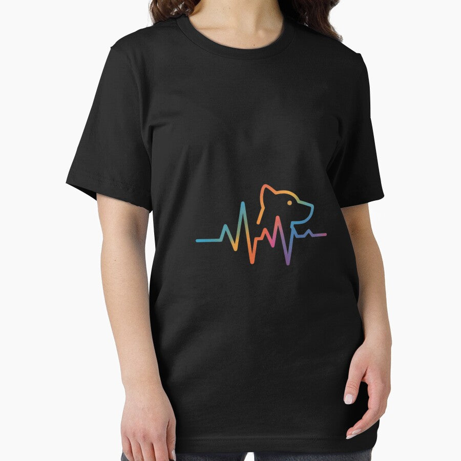 Dog Heartbeat Line Colorful Art by SonForTrek1990