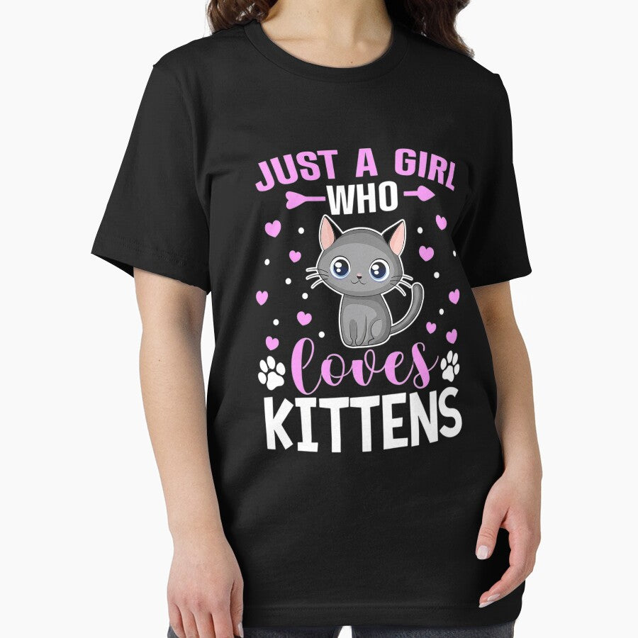JUST A GIRL WHO LOVES KITTENS Funny Cat Mom Cat Lover  2 by teltvitossuilea
