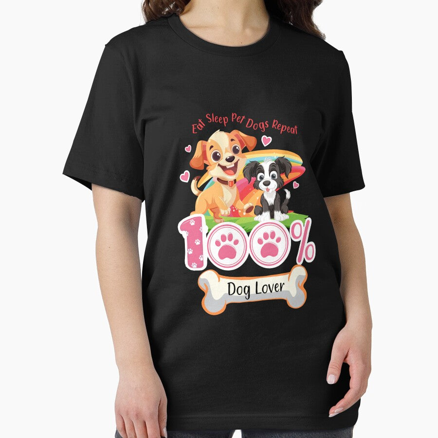 Eat Sleep Pet Dogs Repeat - 100 Dog Lover by BongsEmporium