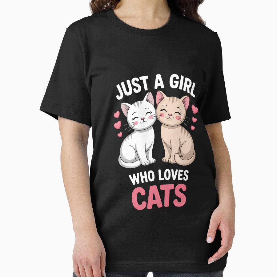 Just A Girl Who Loves Cats Cute Cat Lover Kitty by CruelShadesSt