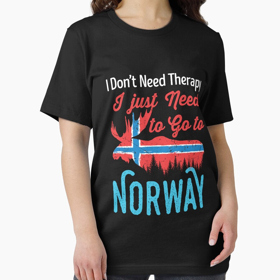 I Don't Need Therapy I Just Need to Go To Norway Scandinavia Travel Souvenir by jaygo