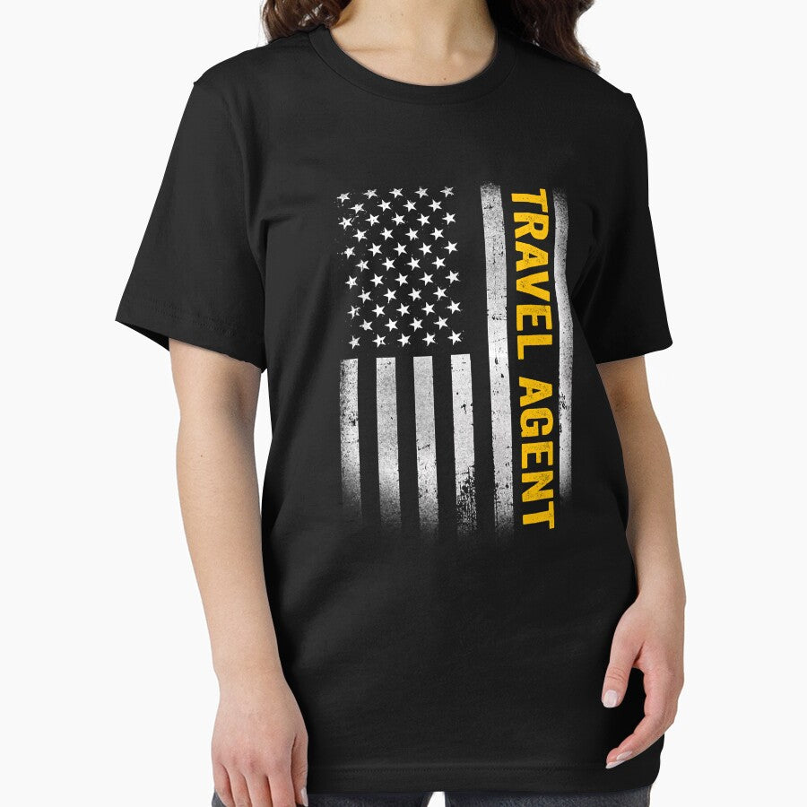 travel agent Dad American Flag, Vintage USA travel agent American Flag, travel agent Dad Mens Womens Girls Christmas Fathers Day Gift by xlnv