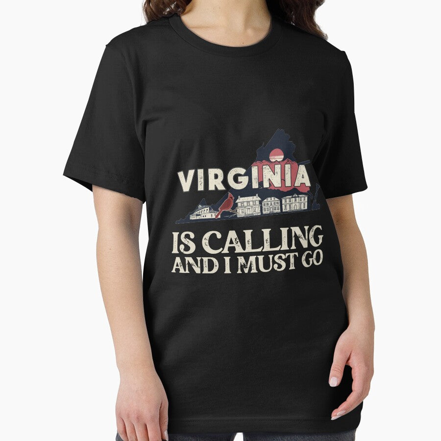 Travel quote Virginia is calling and I must go: Vintage Virginia travel poster – Minimalist retro design for nature and history lovers by pod24