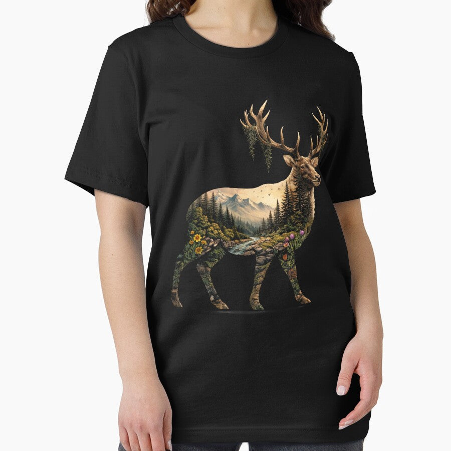 deer Plants Nature Wild Boho Flowers by Kladhadredo