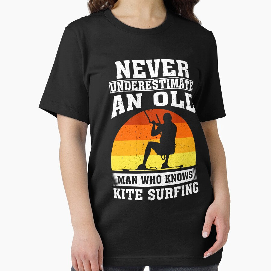Never Underestimate an Old Man Who knows  Kite Surfing by CosmoKitsch