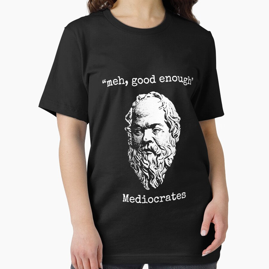 Meh, Good Enough Mediocrates - Lazy Logic Sloth Wisdom T-Shirt by Oriana305