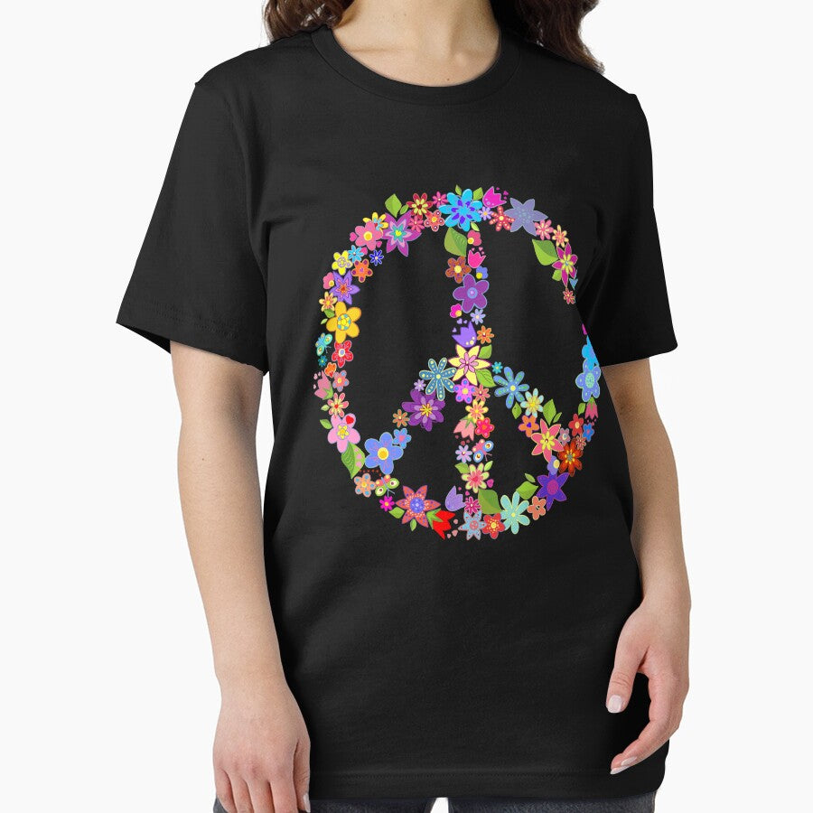 Peace Symbol Flower Power Colorful Design by Swigalicious