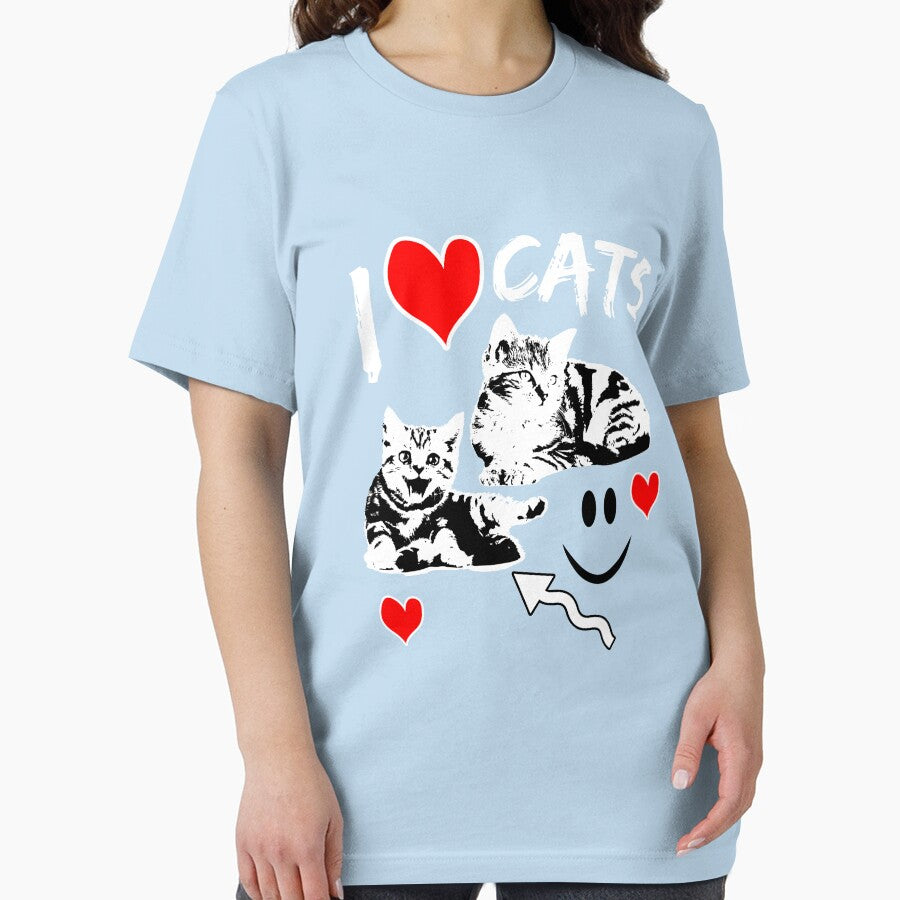 I Love Cats T shirt by Mill8ion