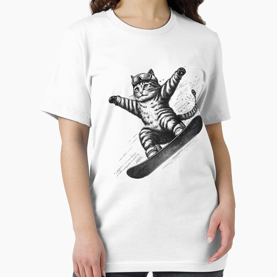 Cat Go Snowboarding by Kimberley King Art  King Art