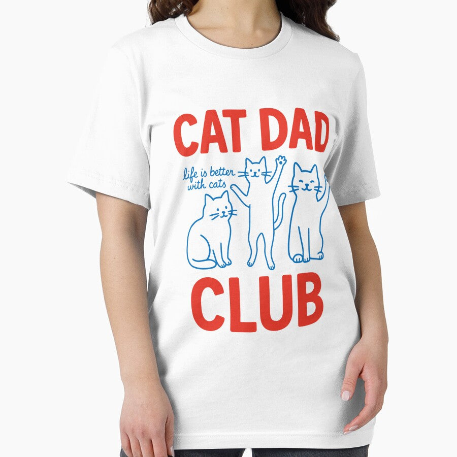Cat Dad Club Shirt – Cute Minimalist Cat Lover Design for Men Who Love Cats – Life Is Better With Cats by tigger shop