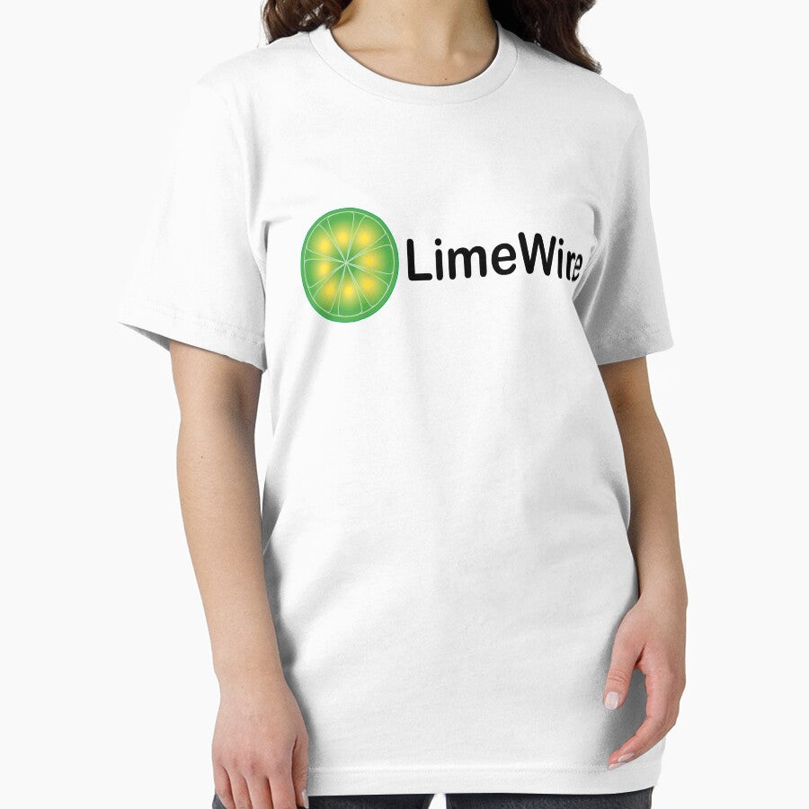 Limewire t-shirt - retro, Kazaa, Napster, startups, '90s by fandemonium