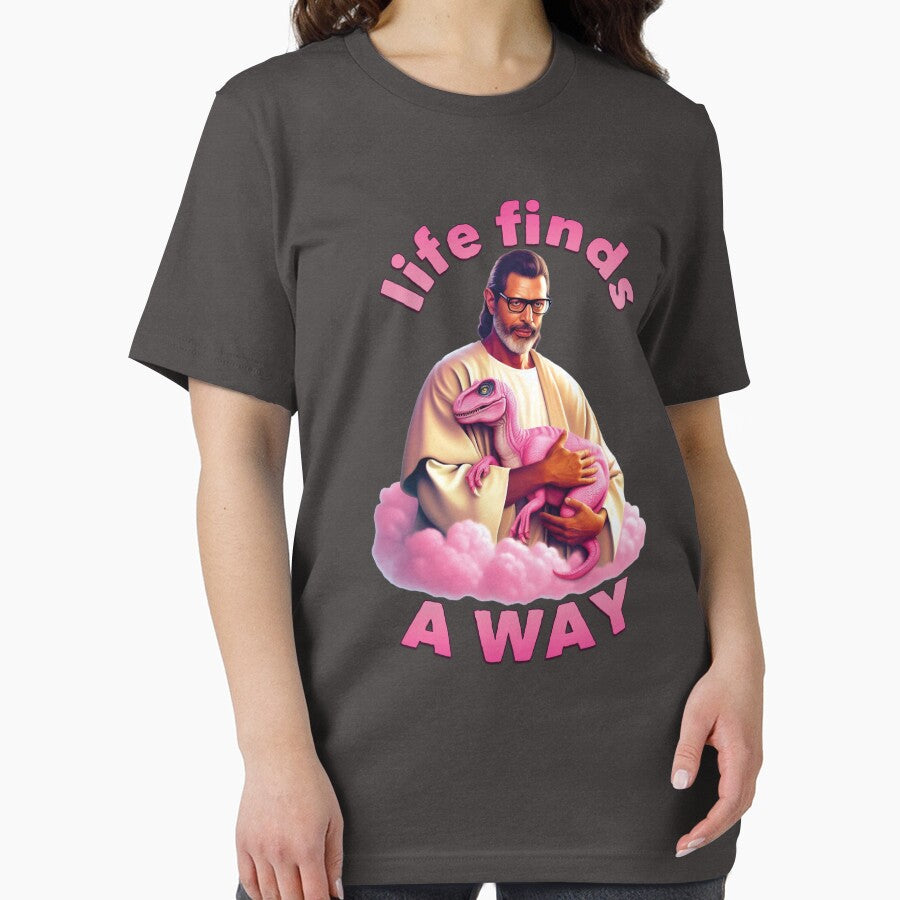 Life Finds a Way Pink Raptor Jesus by liminalcandy