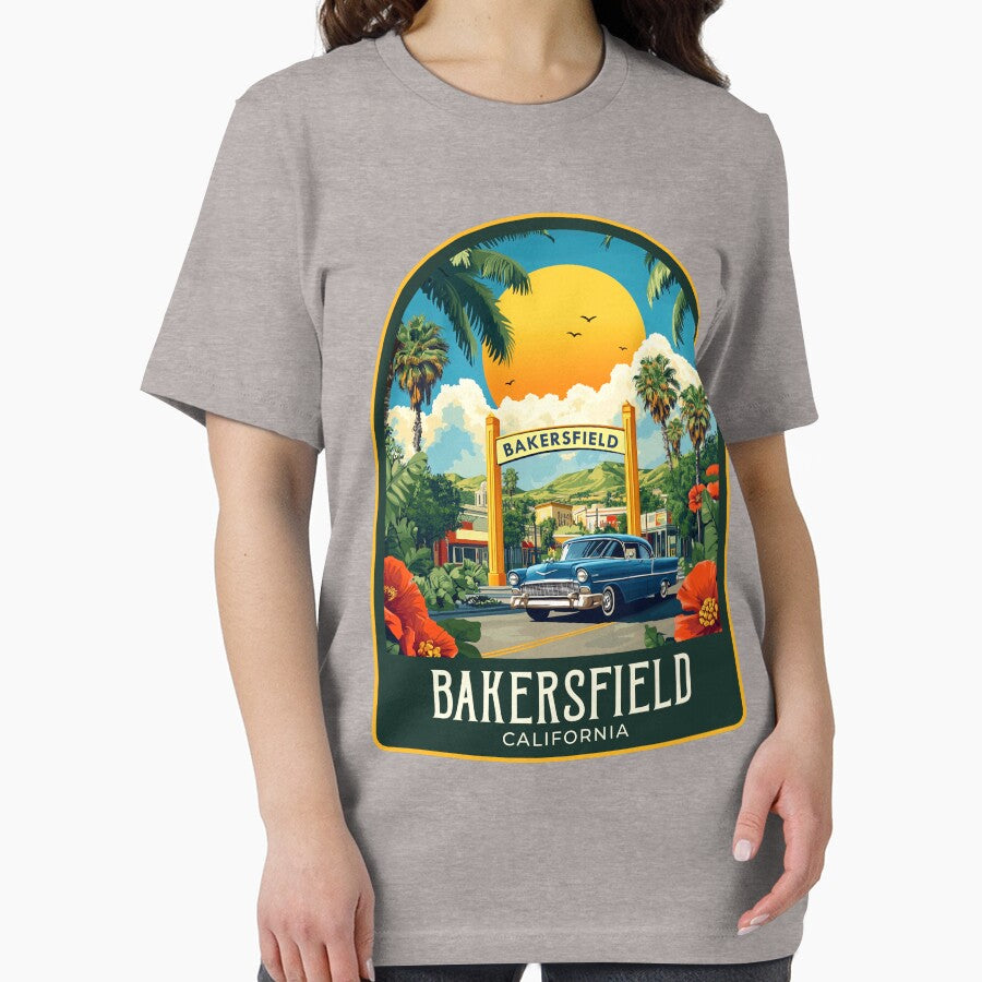 Bakersfield Vintage Travel Illustration by HomeLivingCo