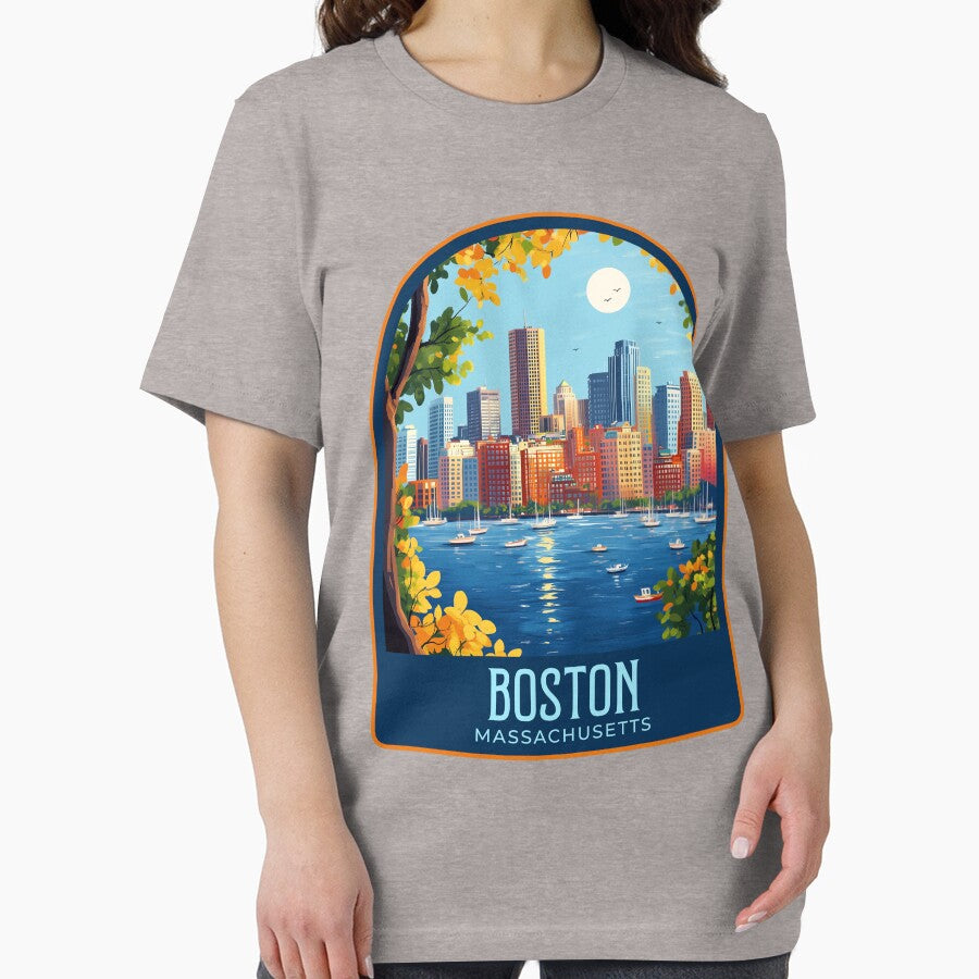 Boston Vintage Travel Illustration by HomeLivingCo