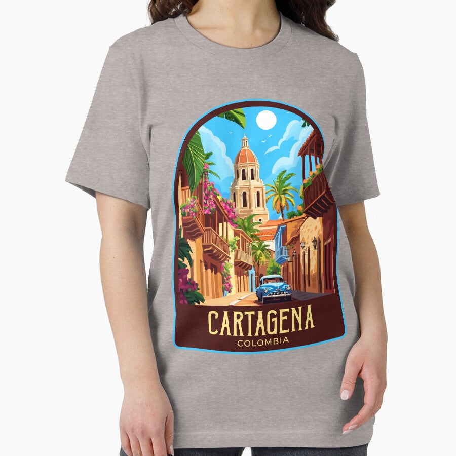 Cartagena Vintage Travel Illustration by HomeLivingCo