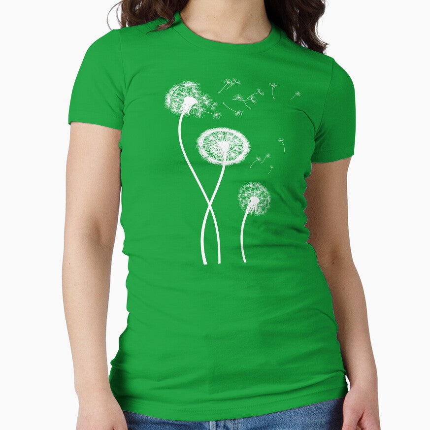 Dandelion Seeds Blowing In The Wind T Shirt by bitsnbobs
