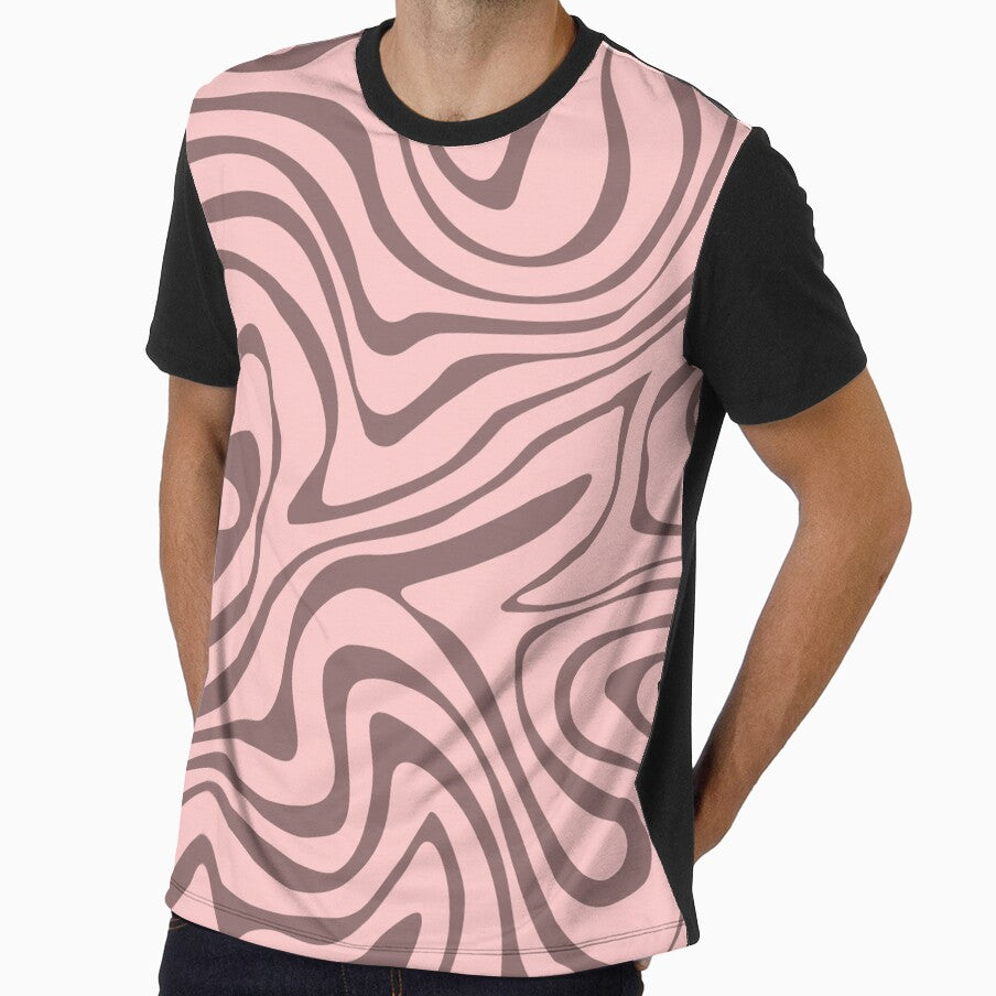 Pink & Brown Retro Pattern by AESTHETISCAPES