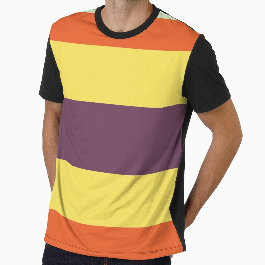 Retro Color Stripe Mint Orange Blackberry Yellow by ViewerEqualsPhoton