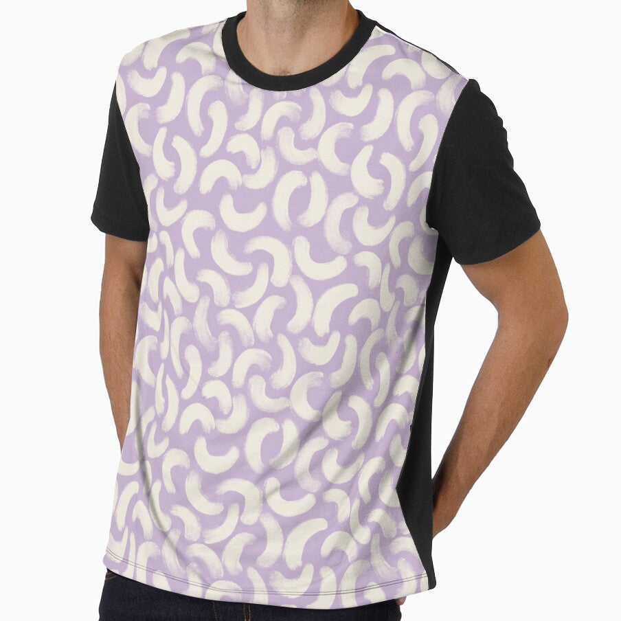 Boho gouache brush strokes in pastel lilac by Illustrated by Nat