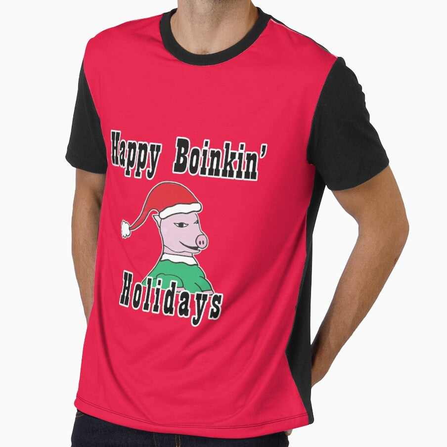 Happy Boinkin' Holidays (V2) on Red by BelindaFuller
