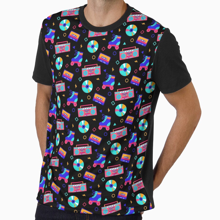 Retro Neon 90s pattern - Apparel design by TheArtistOf2022
