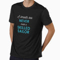 "A smooth sea never made a skilled sailor" Motivational Quote Design by 4You-and-All