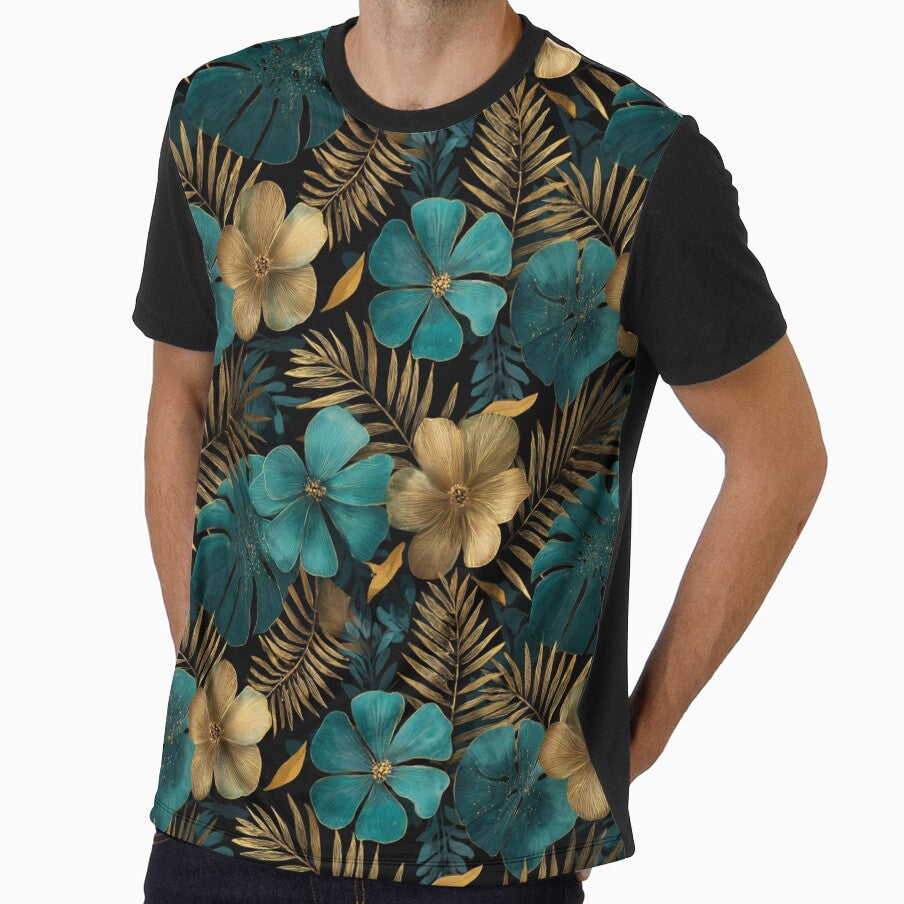 Chic Tropical Floral  - Birth Flower Motif  - Gifts For Boyfriend by RoyalStarsPatts